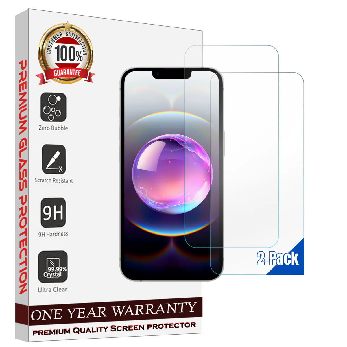 HiMag Clear Tempered Glass Screen Protector Pack